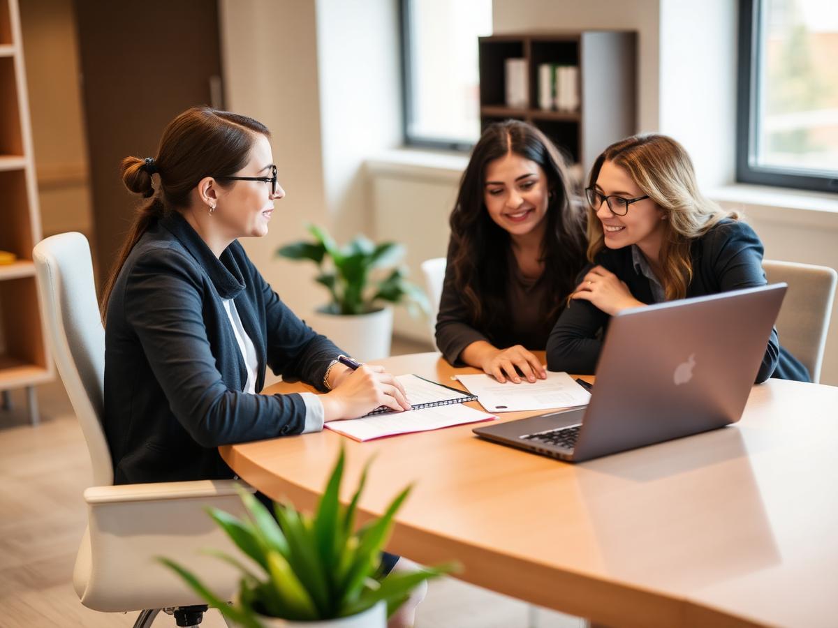 LearningLife education counselor with students